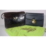 Bally black leather ladies hand purse