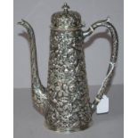 Vintage American sterling silver coffee pot