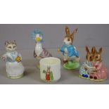 Four various Bunnykins figures