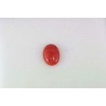 Good Italian oval coral cabochon