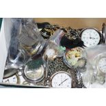 Box of watches, chains and hooks