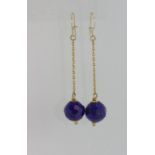 Facetted Lapis Lazuli drop earrings