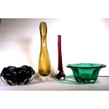Four Two Mid Century Kosta Boda art glass items