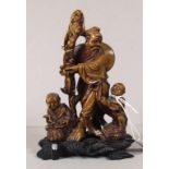 Chinese hardstone figure sage with children