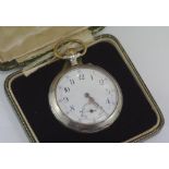 Vintage silver (800) half hunter pocket watch