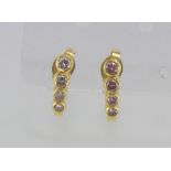 18ct yellow gold and diamond earrings