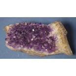 Amethyst cluster rock