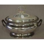 Vintage large silver plated lidded tureen