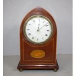 Edwardian mahogany lancet clock