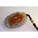 Boxed carved agate with rope
