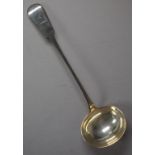George IV sterling silver soup ladle