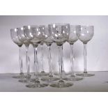 Nine Kosta Boda wine glasses