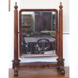 Victorian mahogany toilet mirror