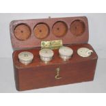 Edwardian poison box with silver canisters
