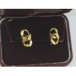 18ct gold, chain link earrings