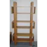 Contemporary open display shelves unit