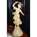 Large French Victorian spelter figure