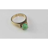 Vintage 9ct gold turquoise & 4 diamond ring