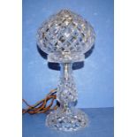Large vintage cut crystal lamp