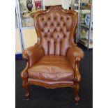 Rococo style lounge armchair