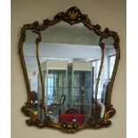 Rococo style gilt framed mirror