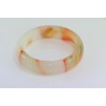 Large agate bangle in pink and green tones