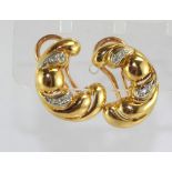 Handmade 18ct gold & diamond clip-on earrings