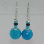 Turquoise and onyx earrings