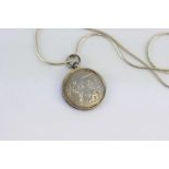 Silver 1920-21 football medallion