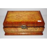 Faux wood jewellery box