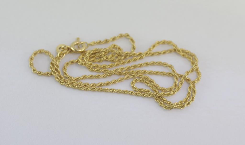 18ct yellow gold twist chain