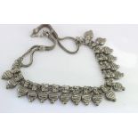 Silver necklace in tribal style