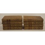 Eight 18th century French leather bound books