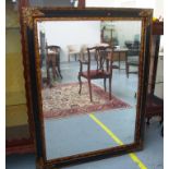 Black & amber framed wall mirror