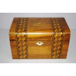 Tunbridge ware timber inlaid box