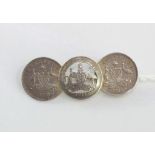 Australian 3 pence brooch