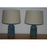 Pair of electric table lamps