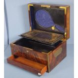 Antique ornate brass inlay dressing box