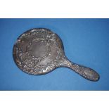 Sterling silver hand mirror