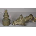 Two Chinese bronze plumb bobs