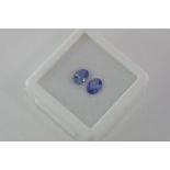 Two unset oval tanzanites