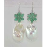 Baroque pearl earrings