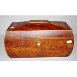 Antique mahogany tea caddy