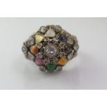 Vintage 9ct gold and gemset ring