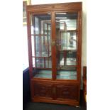 Chinese rosewood illuminated display cabinet