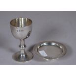 Sterling silver miniature challis & tray