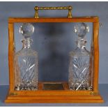 Presentation wood cased crystal tantalus