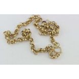 9ct gold necklace with heart lock