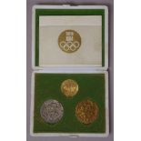 Cased 1964 Tokyo Olympics medallion set
