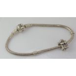 Pandora silver bracelet with charm